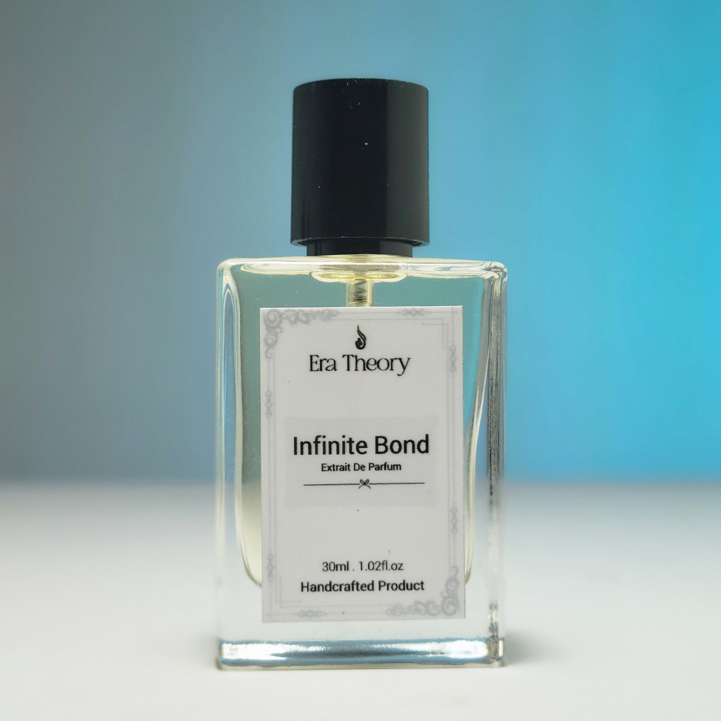 Infinity Bond perfume bottle by Era Theory inspired by Stronger With You with warm notes of chestnut and vanilla