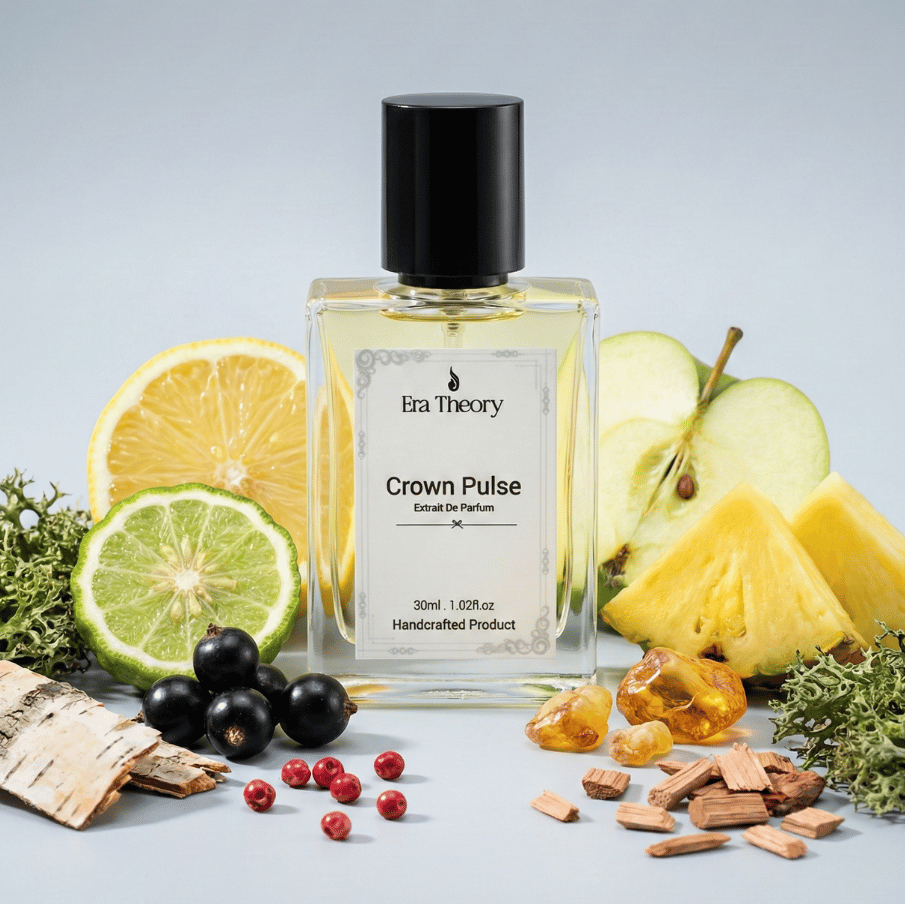 Crown Pulse perfume bottle by Era Theory inspired by Creed Aventus with notes of pineapple and birch