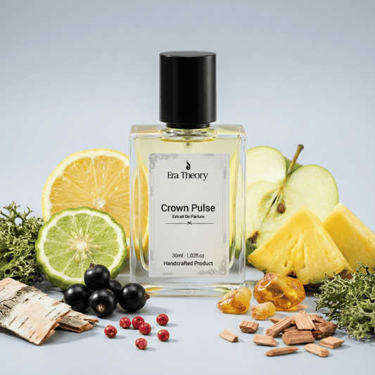 Crown Pulse perfume bottle by Era Theory inspired by Creed Aventus with notes of pineapple and birch