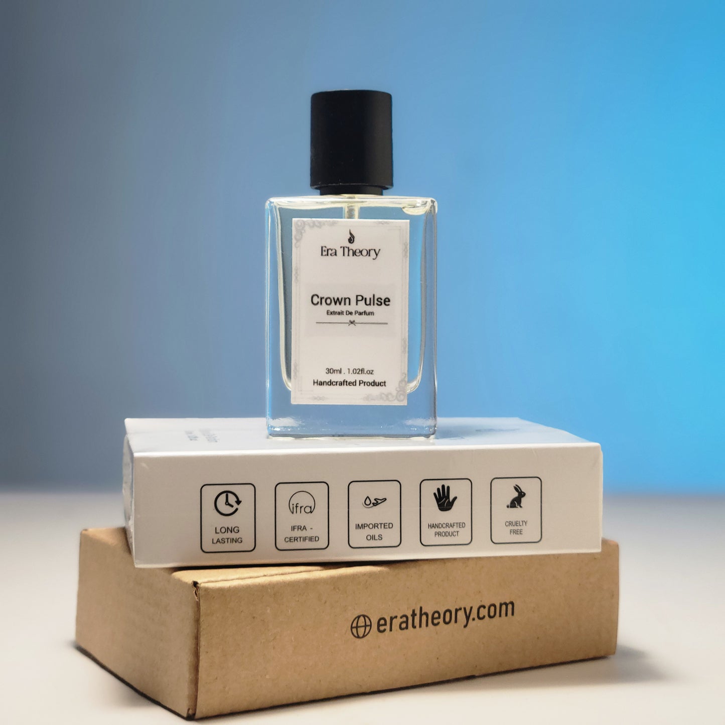 Crown Pulse perfume bottle by Era Theory inspired by Creed Aventus with notes of pineapple and birch