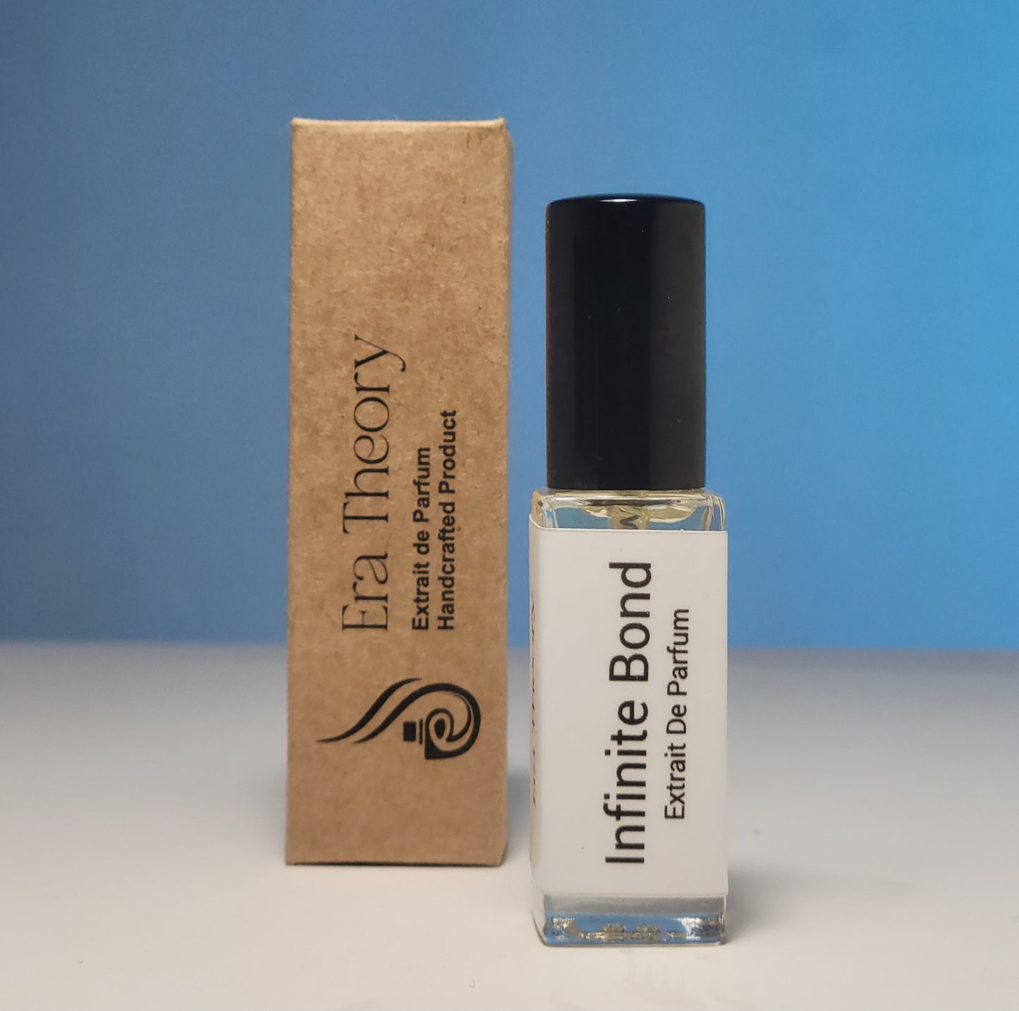 Infinity Bond perfume bottle by Era Theory inspired by Stronger With You with warm notes of chestnut and vanilla