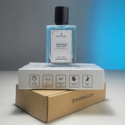 Soft Cloud perfume bottle by Era Theory inspired by Good Girl with sweet vanilla and coffee notes