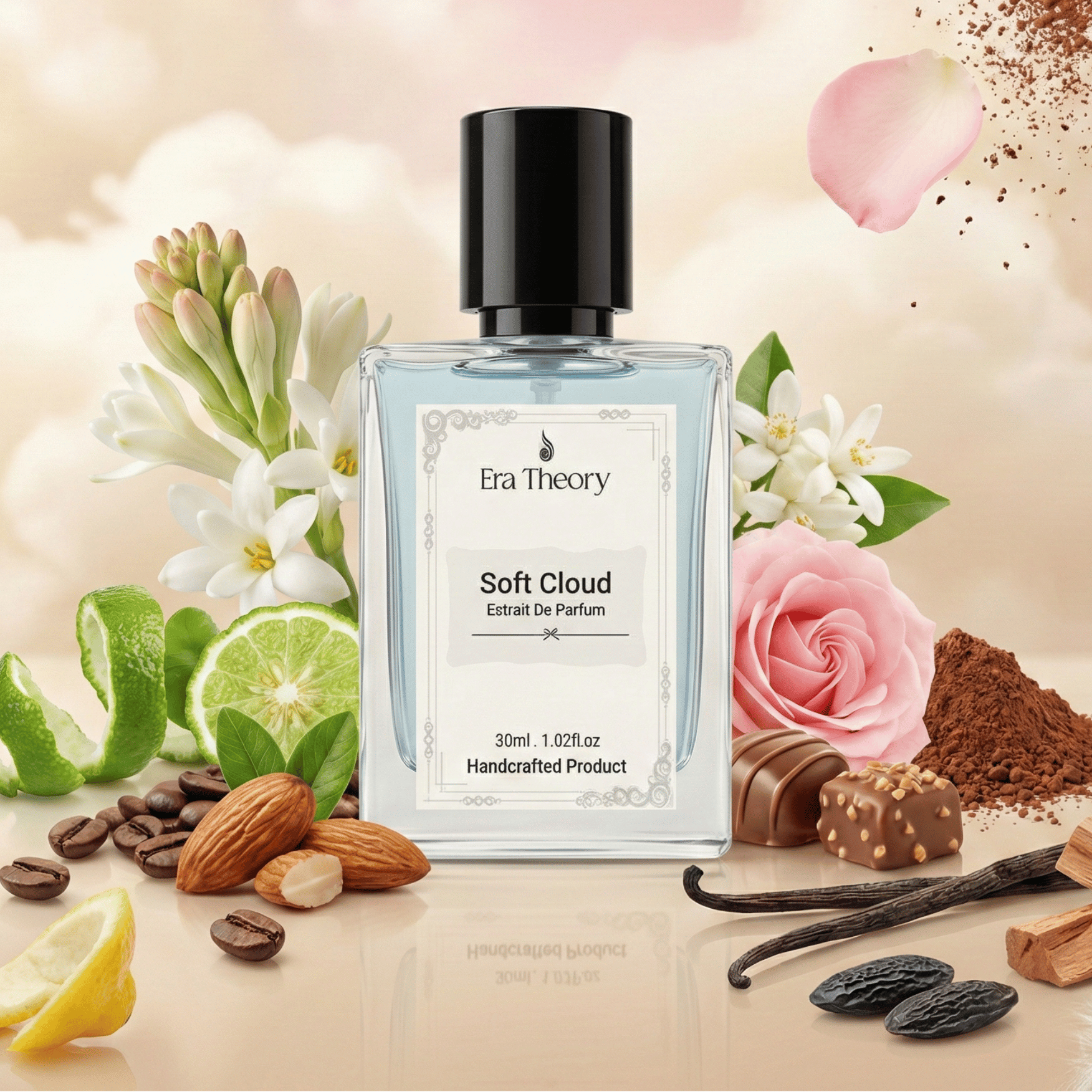 Soft Cloud perfume bottle by Era Theory inspired by Good Girl with sweet vanilla and coffee notes