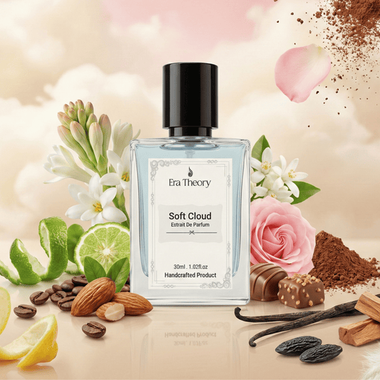 Soft Cloud perfume bottle by Era Theory inspired by Good Girl with sweet vanilla and coffee notes